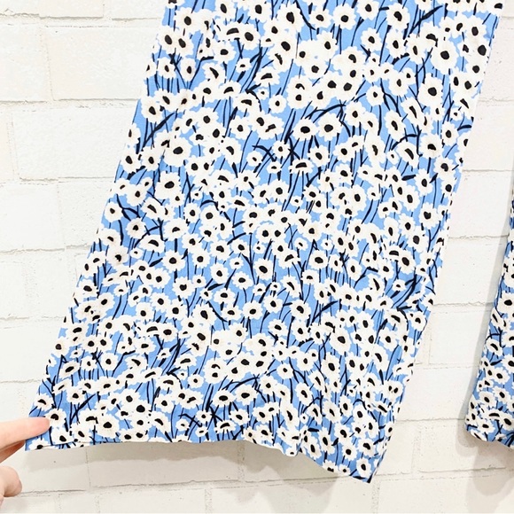 NWT Anthropologie Hutch Blue Motif Ditsy Floral Print Wide Leg Jumpsuit - Picture 8 of 13